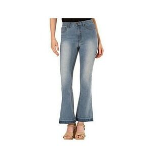Halston Women's Light‎ Vintage Wash Blue Ankle Flare Size 4